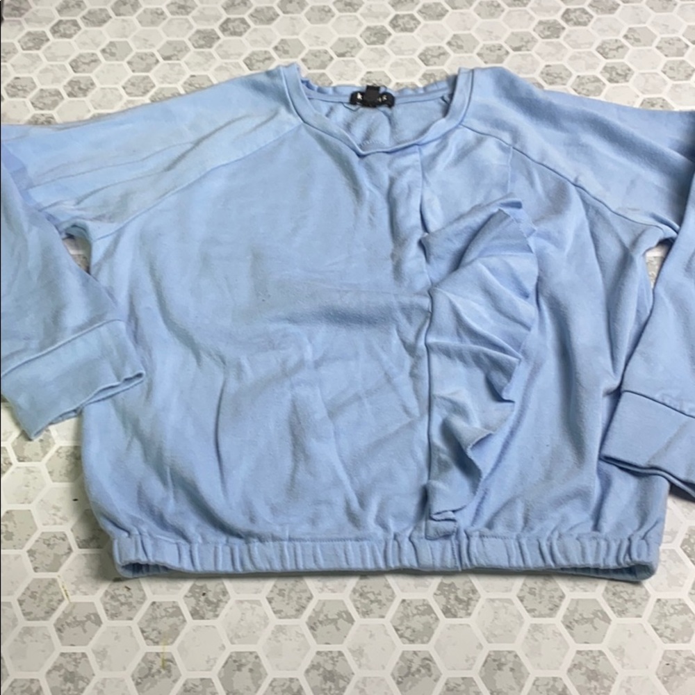 KidPik Medium Blue Elastic Bottom Blouse